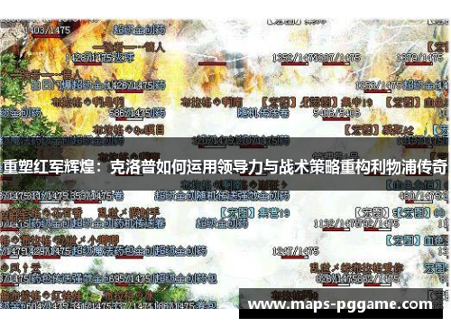 重塑红军辉煌:克洛普如何运用领导力与战术策略重构利物浦传奇 重塑红军辉煌:克洛普如何运用领导力与战术策略重构利物浦传奇